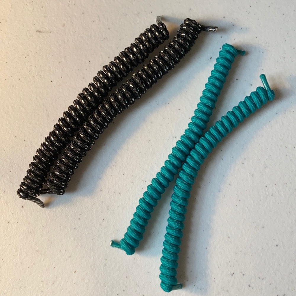 Two Pairs of vintage Curly Elastic Shoe laces